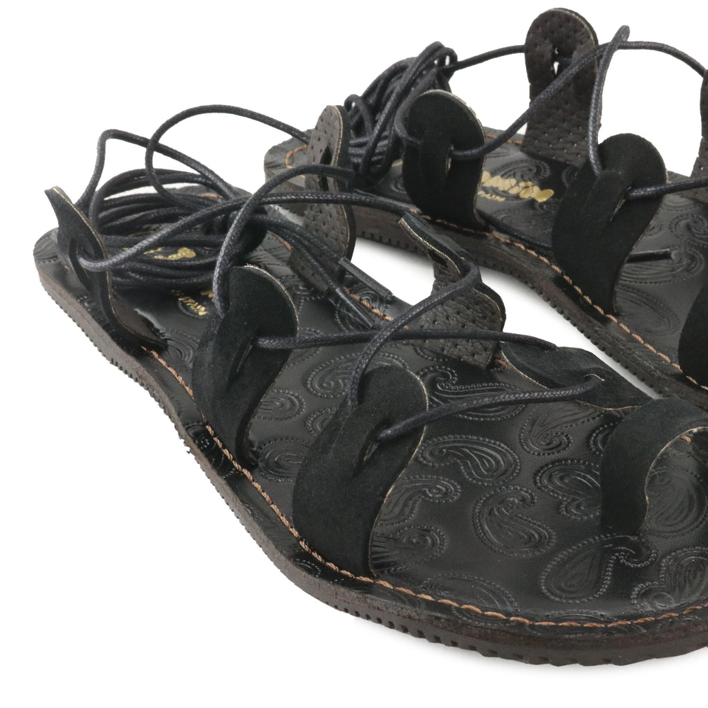 Sandalia plana ante negro con cintas PEPA de Jeromín - PEPA-31-5.jpg