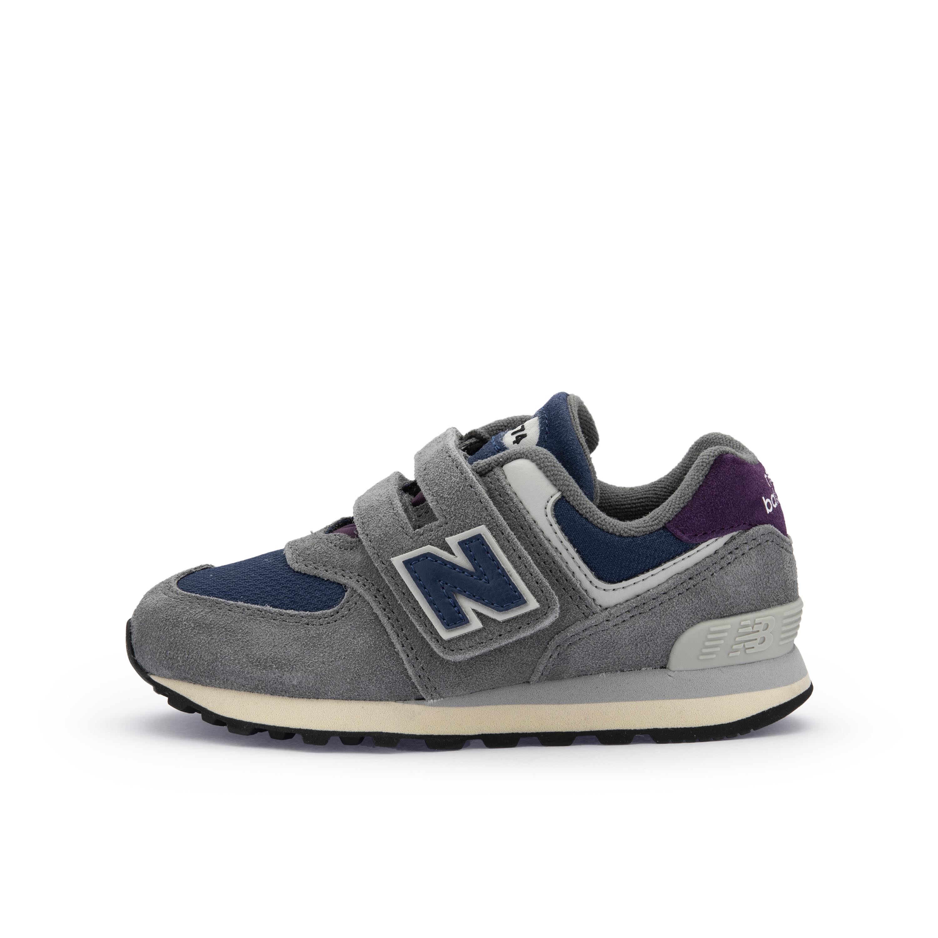 Deportiva gris/azul con velcro PV574KGN de New Balance - PV574KGN-222-1.jpg