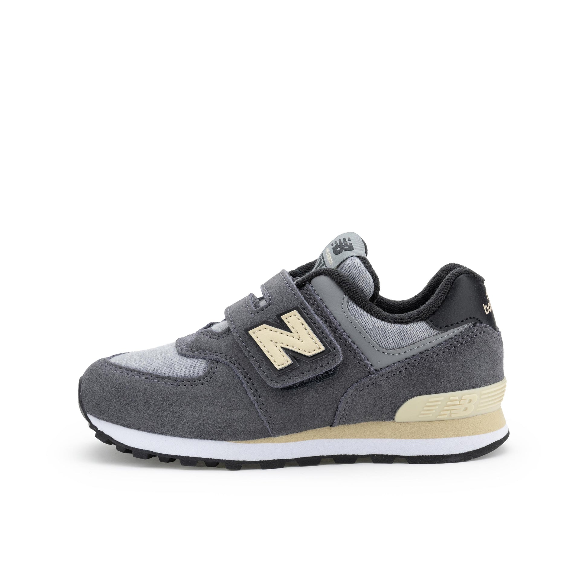Deportiva gris/beige con velcro PV574LGG de New Balance - PV574LGG-261-1.jpg