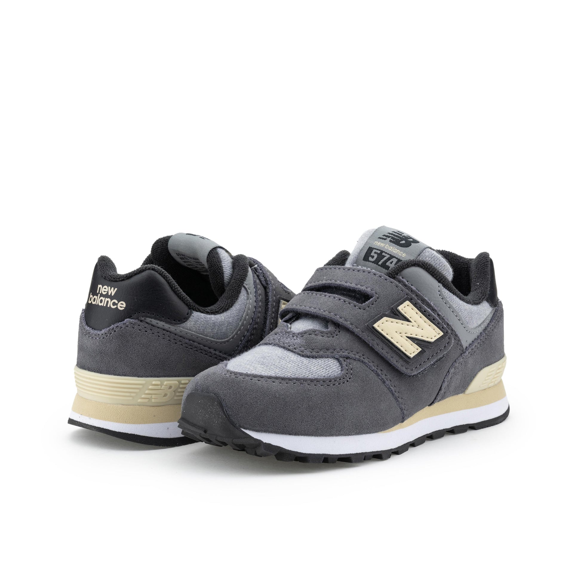 Deportiva gris/beige con velcro PV574LGG de New Balance - PV574LGG-261-2.jpg