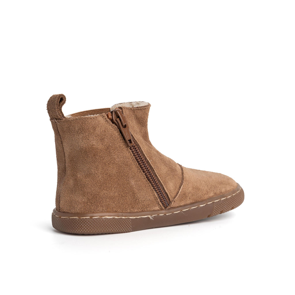 Bota barefoot serraje visón R15 Jeromín