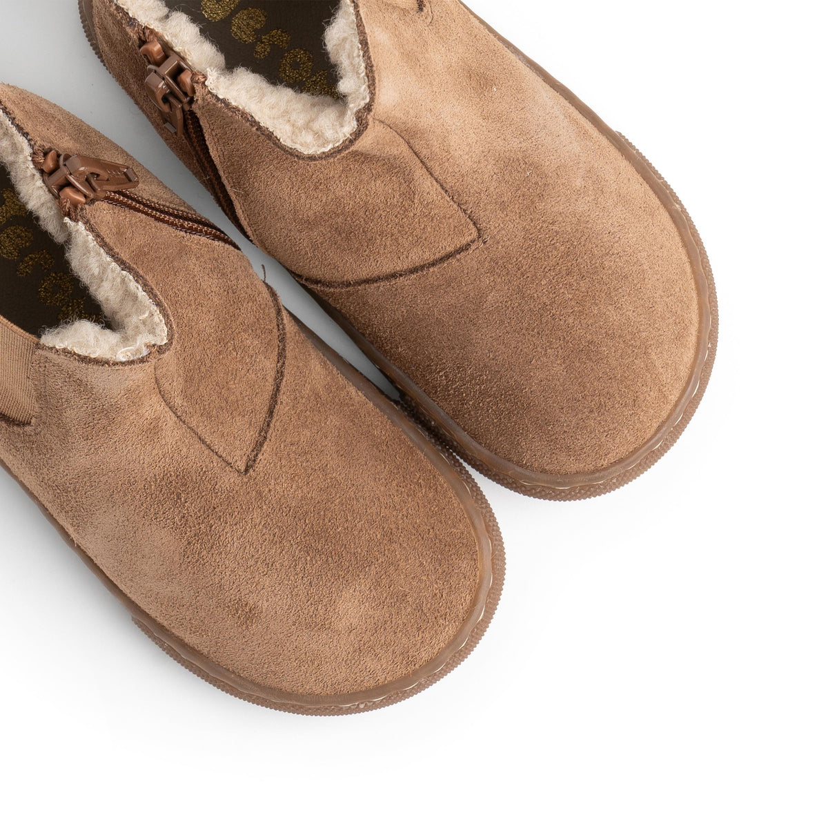 Bota barefoot serraje visón R15 Jeromín