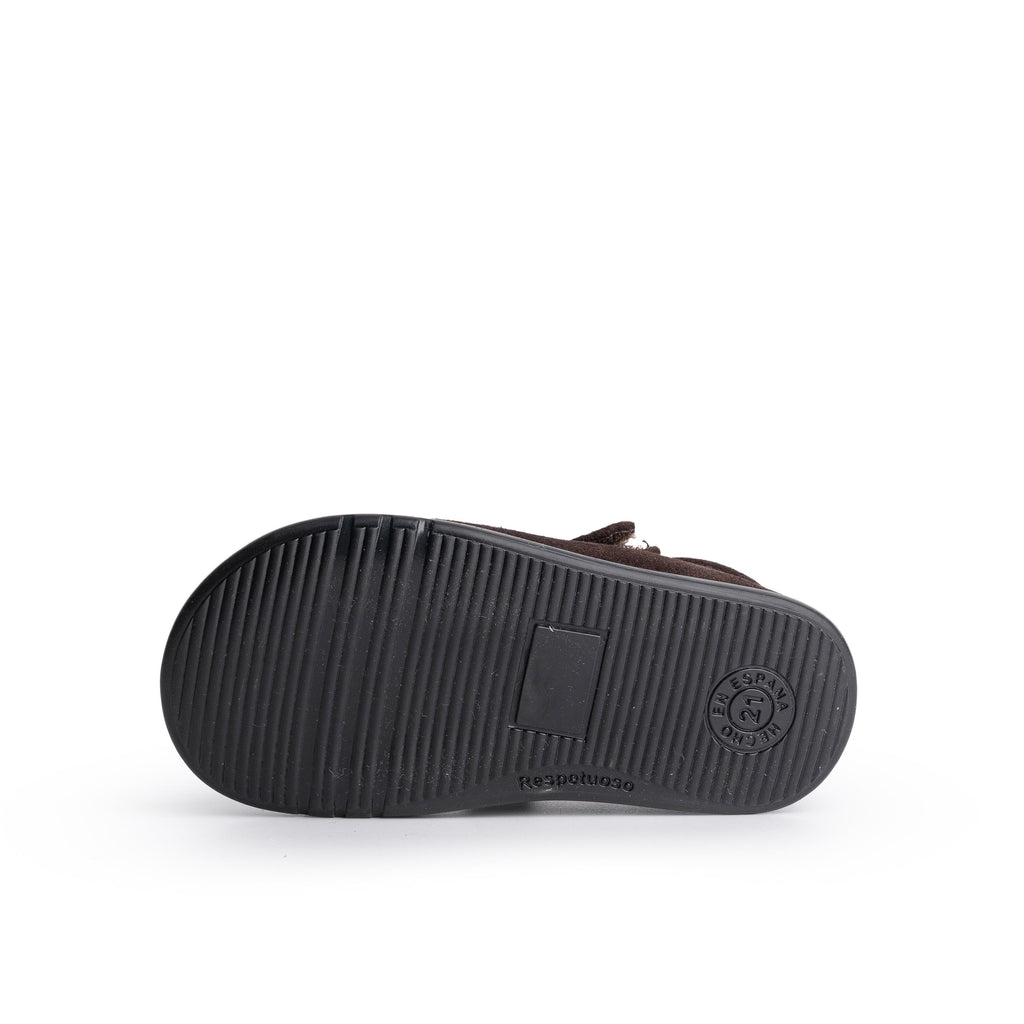 Mercedita barefoot serraje marrón R246 Jeromín