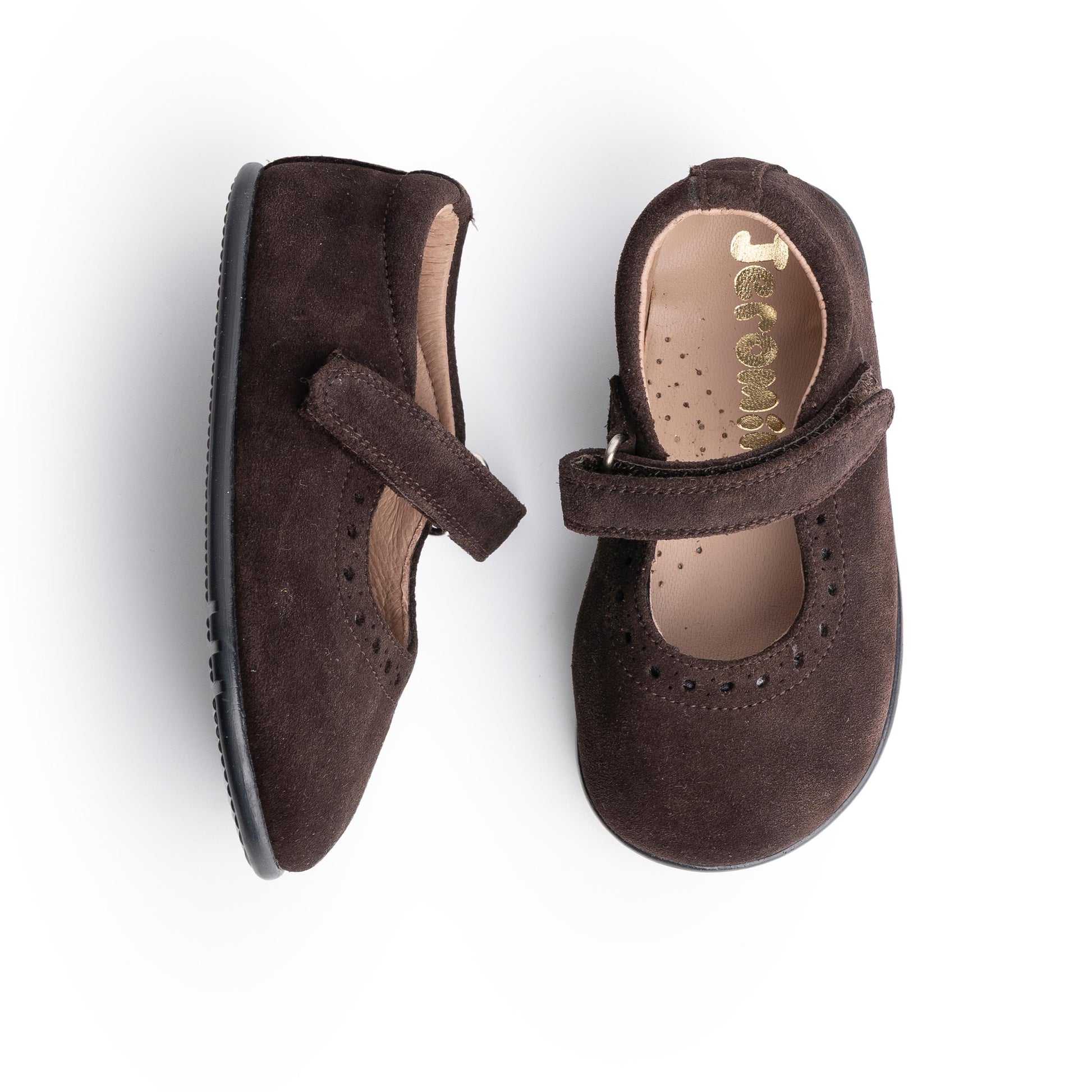 Mercedita barefoot serraje marrón R246 Jeromín