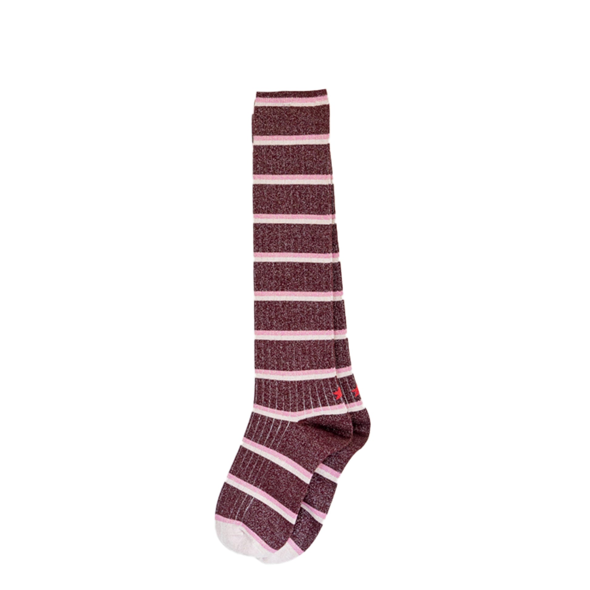 Calcetín alto burdeos RAYAS de Hop socks - RAYAS-13-1.jpg