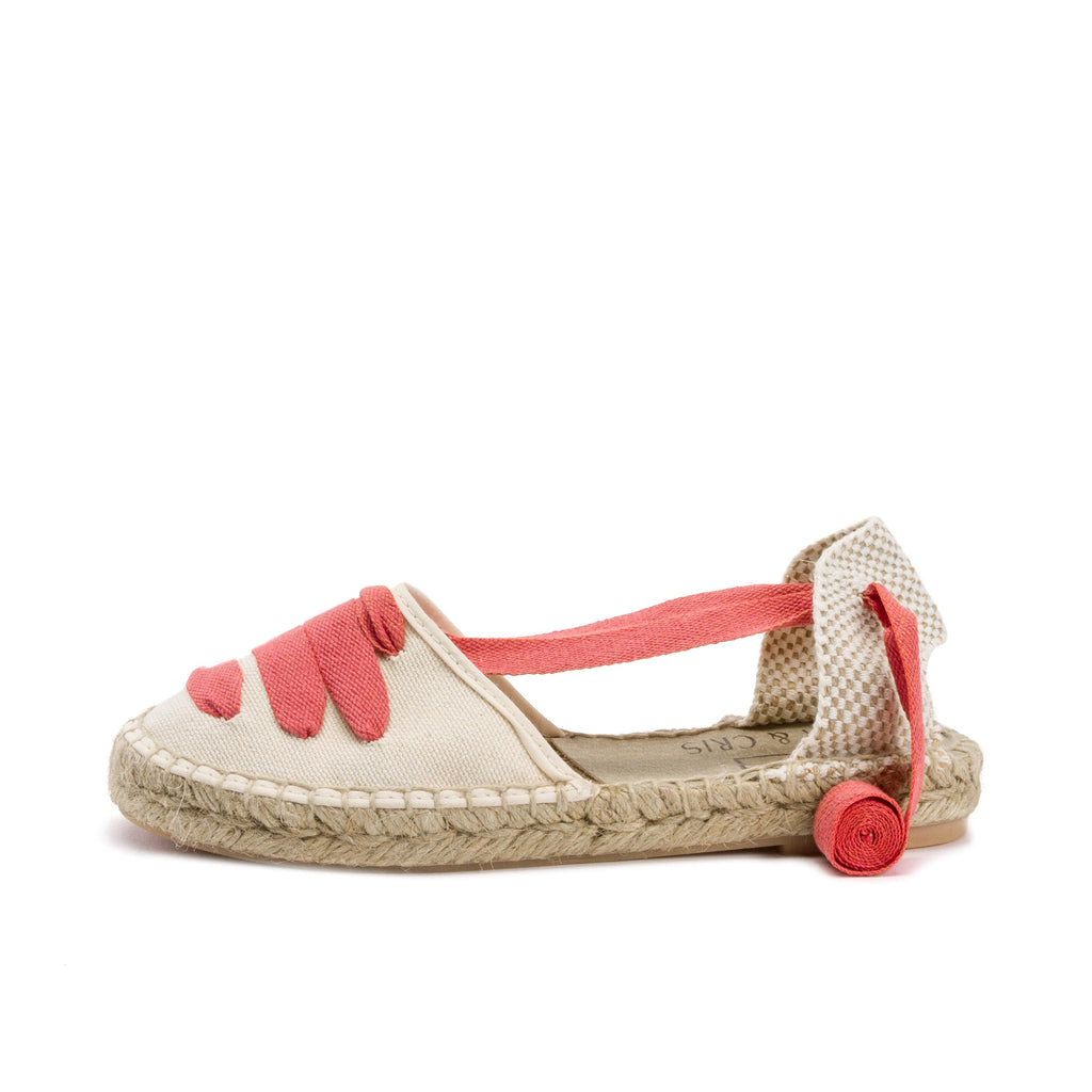 Alpargata cerrada crudo/coral de cintas REGCORTA Pepa&Cris - REGCORTA-452-1.jpg