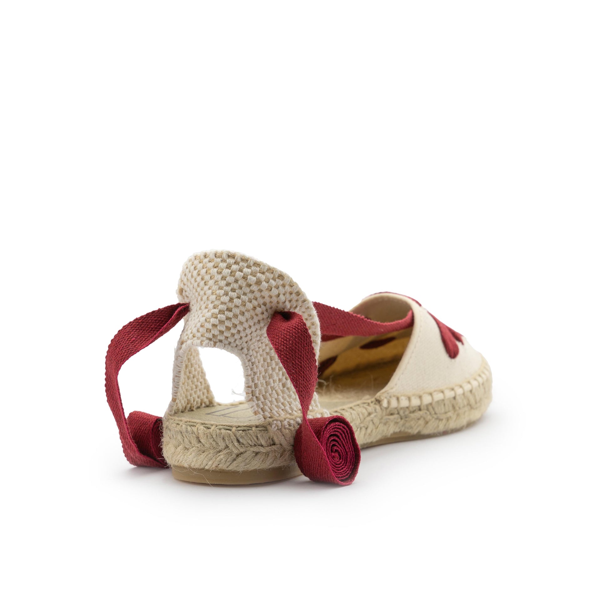 Alpargata cerrada crudo/burdeos de cintas REGCORTA Pepa&Cris - REGCORTA-583-3.jpg