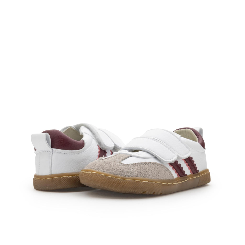 Deportiva barefoot blanco/burdeos con velcro REP Jeromín - REP-384-2.jpg