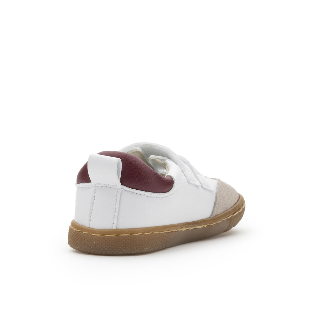 Deportiva barefoot blanco/burdeos con velcro REP Jeromín - REP-384-3.jpg