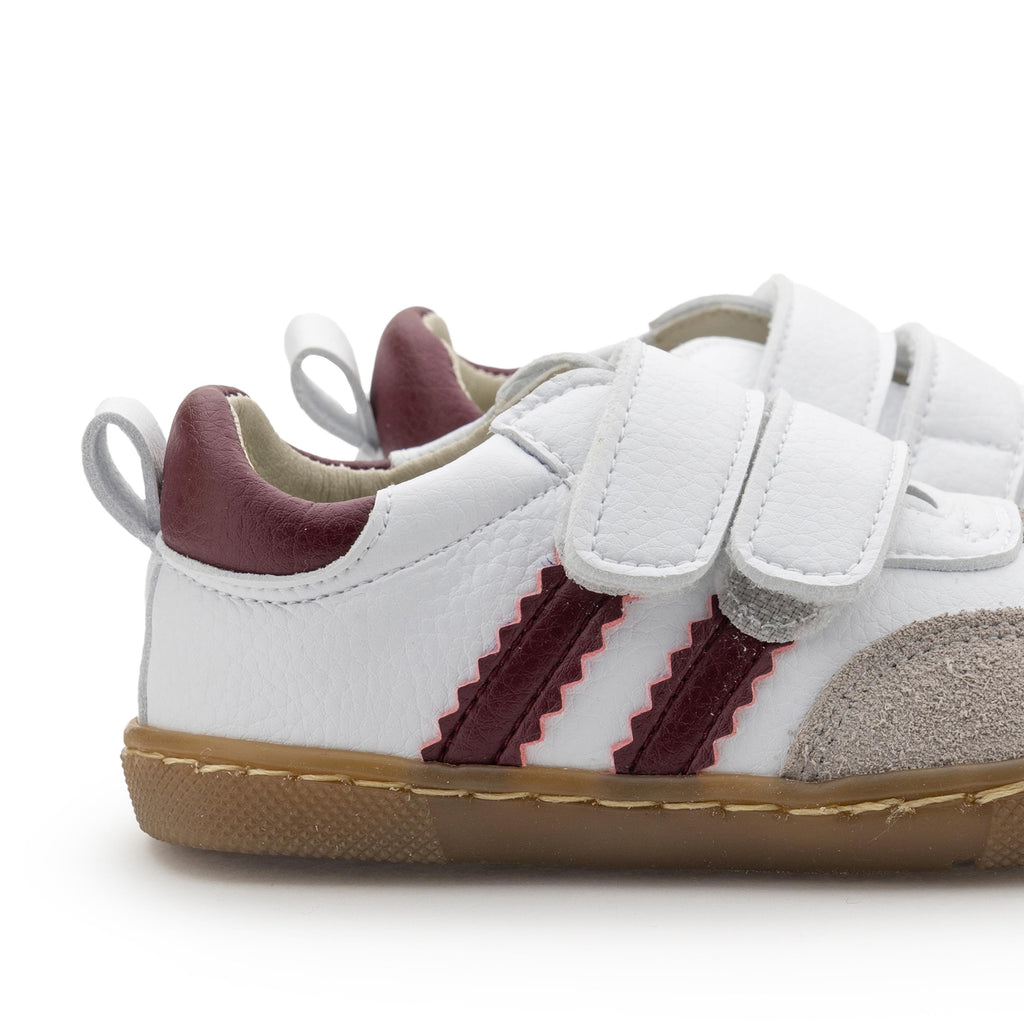 Deportiva barefoot blanco/burdeos con velcro REP Jeromín - REP-384-5.jpg