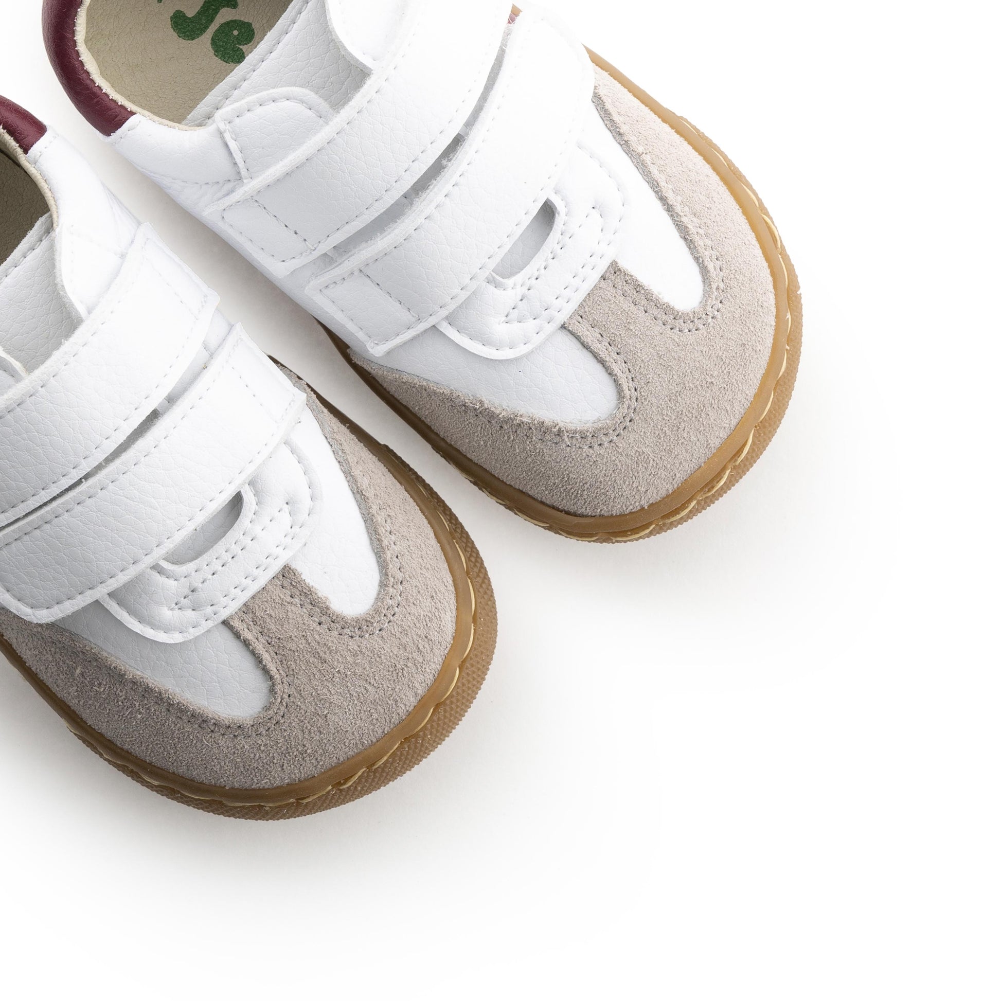 Deportiva barefoot blanco/burdeos con velcro REP Jeromín - REP-384-6.jpg