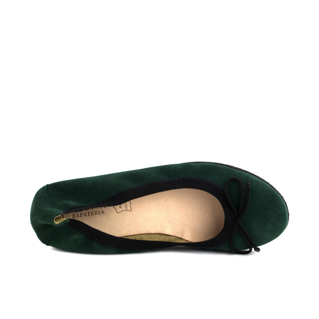 Bailarina serraje verde con lazo ROLL-S de Jeromín - ROLL-S-159-6.jpg