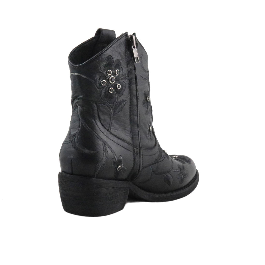 Botín cowboy negro con cremallera RW606 de Pepa & Cris - RW606-20-3.jpg