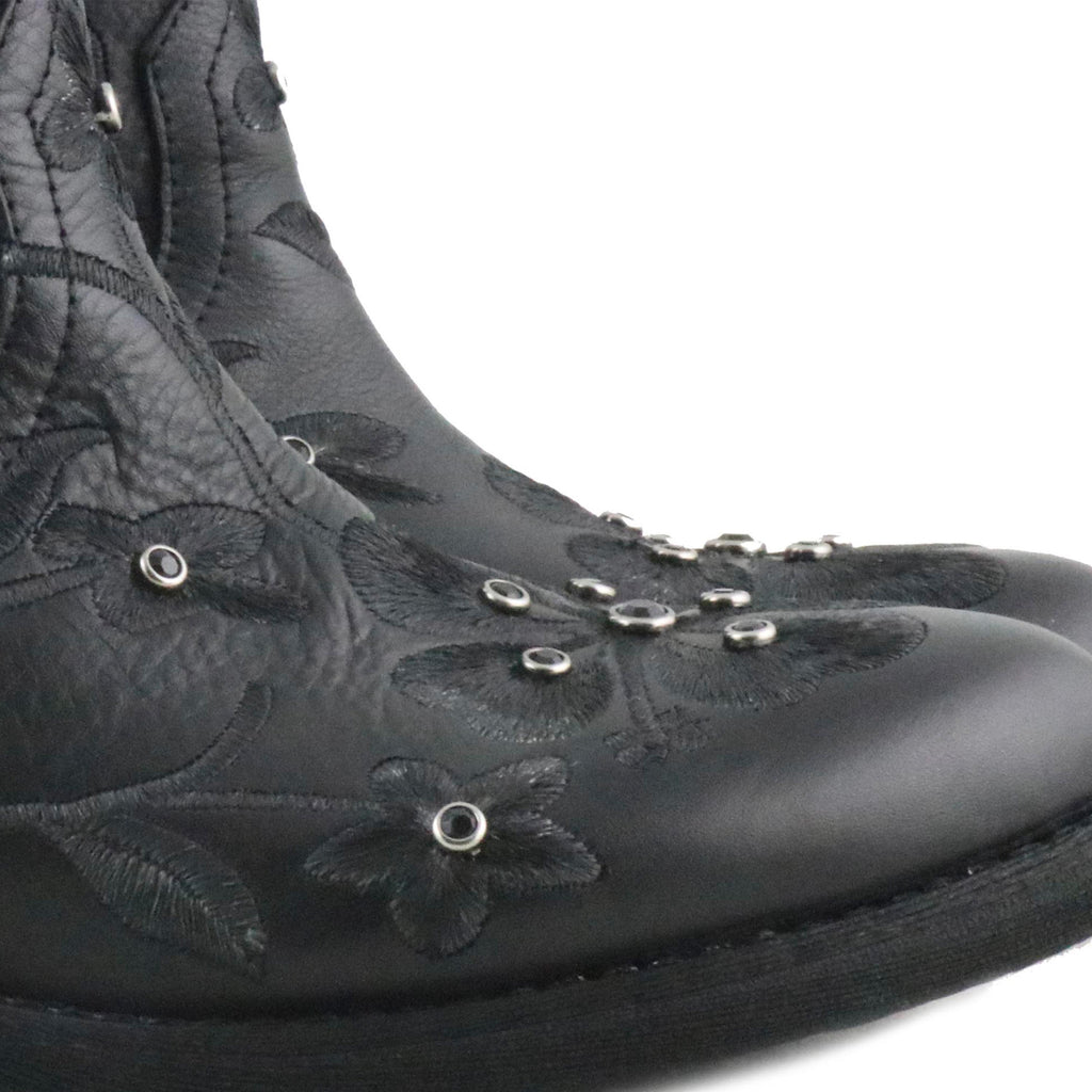 Botín cowboy negro con cremallera RW606 de Pepa & Cris - RW606-20-6.jpg