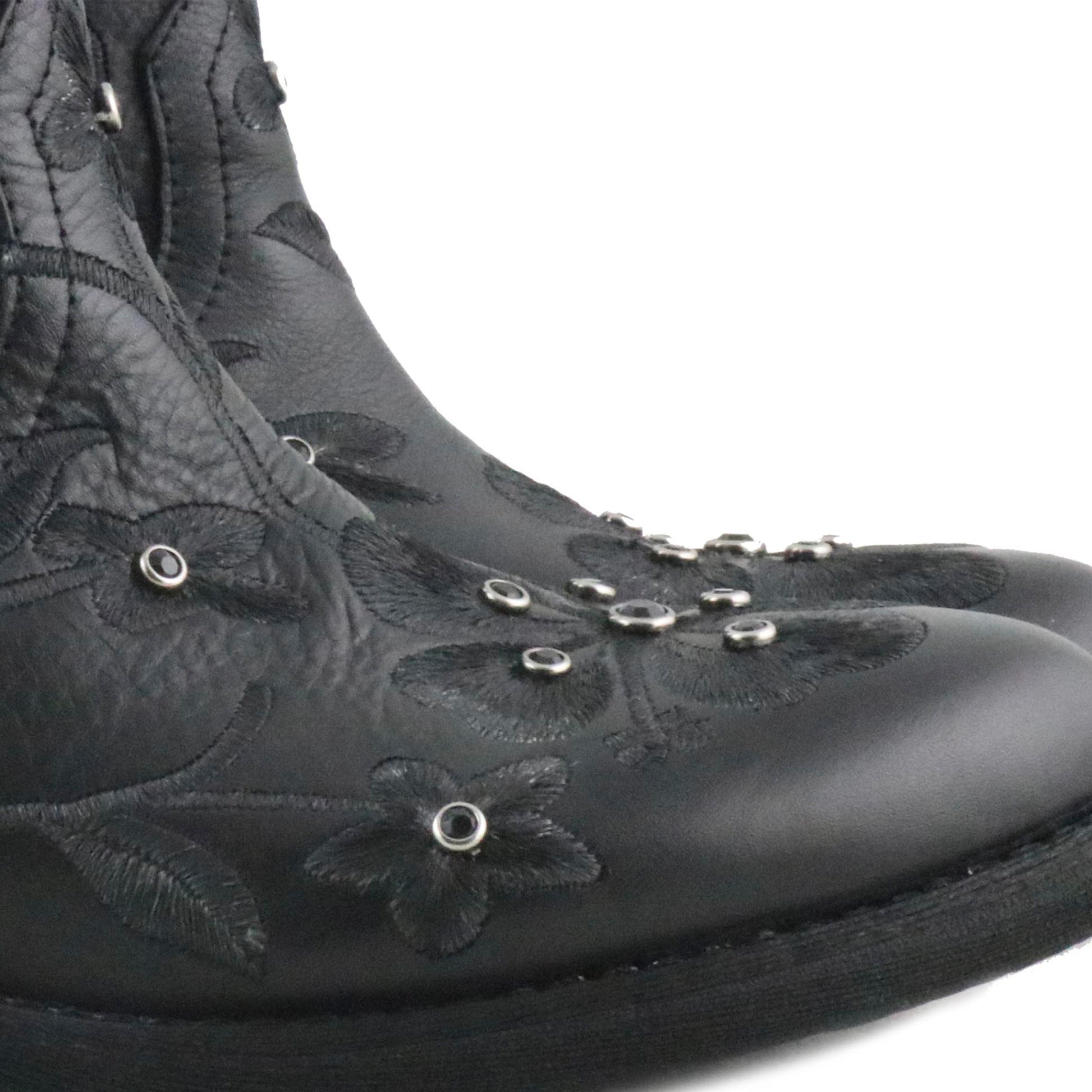 Botín cowboy negro con cremallera RW606 de Pepa & Cris - RW606-20-6.jpg