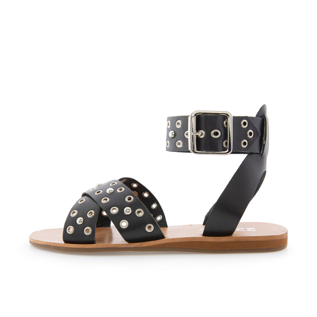 Sandalia plana negro con hebilla RYM de 220V - RYM-20-1.jpg