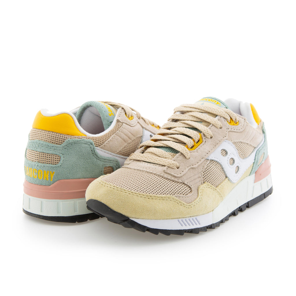 Deportiva beige/verde/rosa con cordón SHADOW de Saucony - SHADOW-423-2.jpg