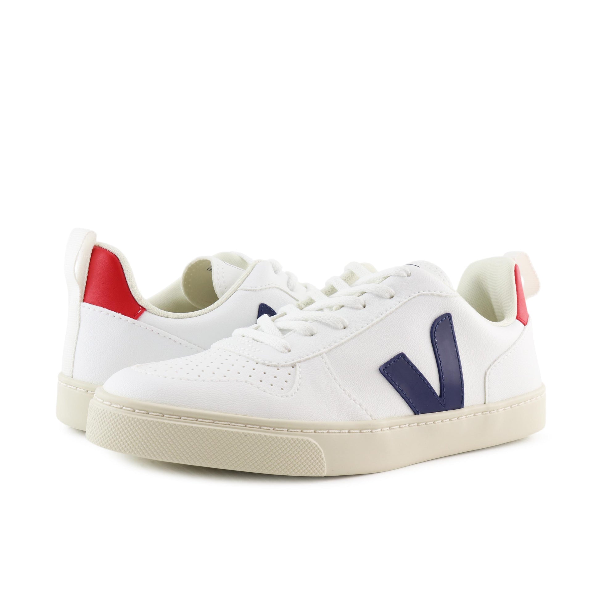 Deportiva blanco/azul/rojo con cordón SMALLV10 de Veja - SMALLV10-263-2.jpg