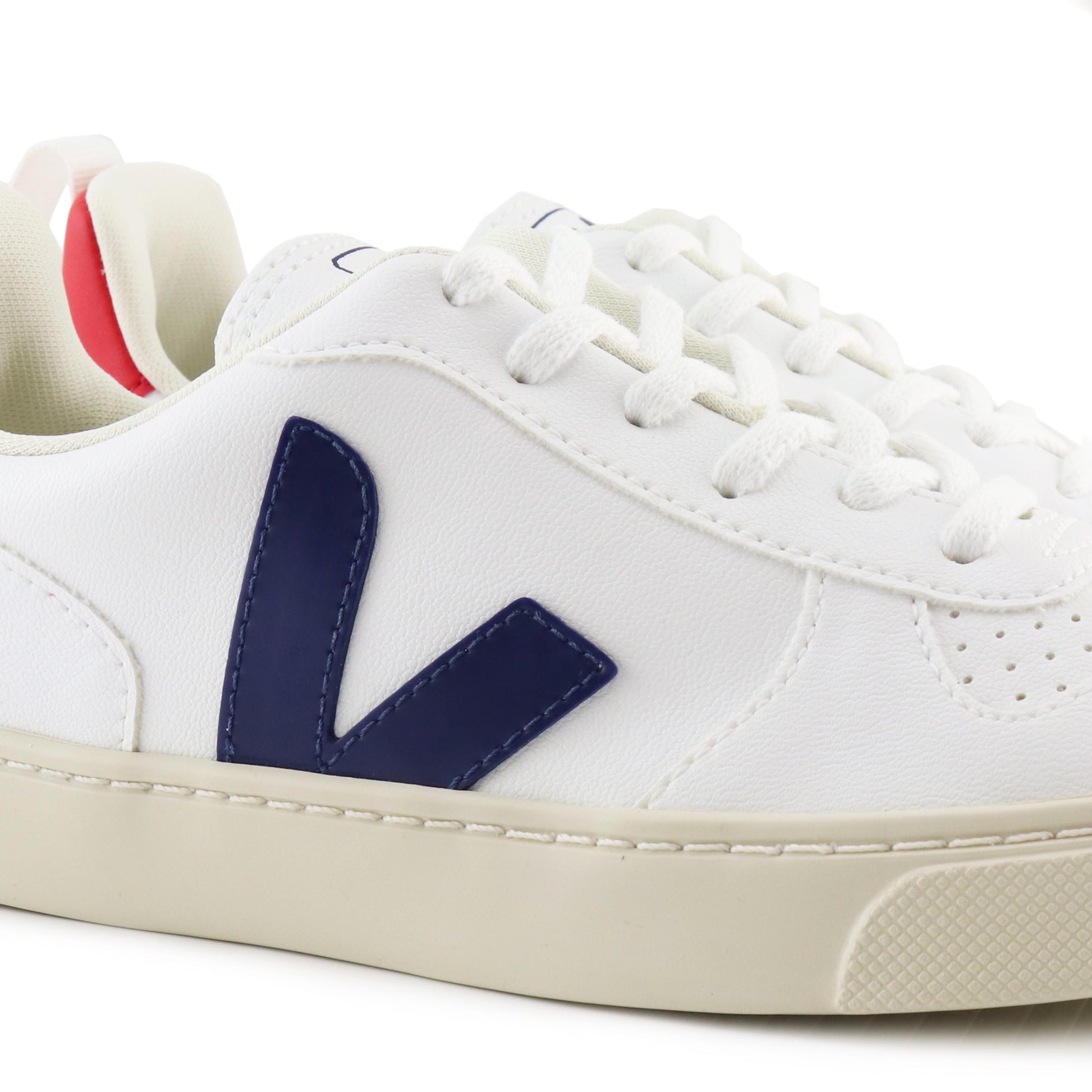 Deportiva blanco/azul/rojo con cordón SMALLV10 de Veja - SMALLV10-263-5.jpg