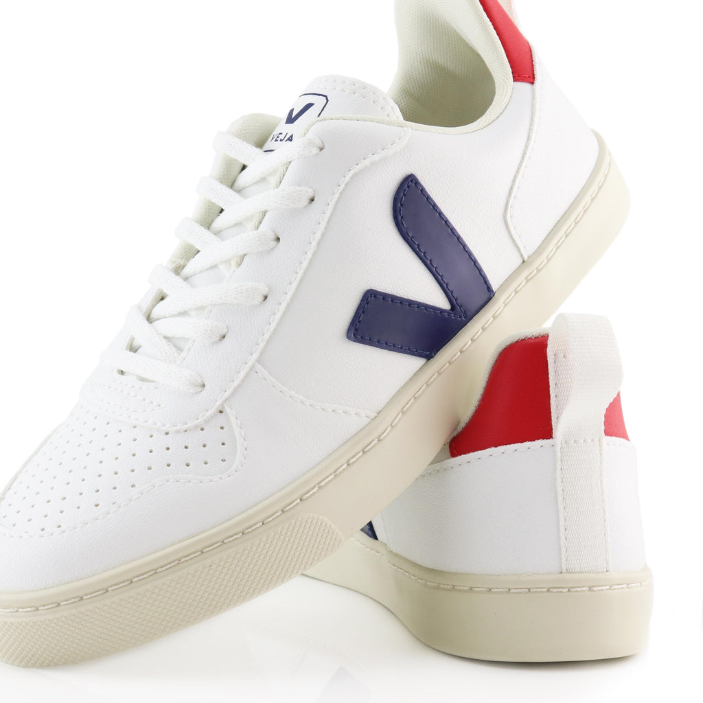 Deportiva blanco/azul/rojo con cordón SMALLV10 de Veja - SMALLV10-263-6.jpg