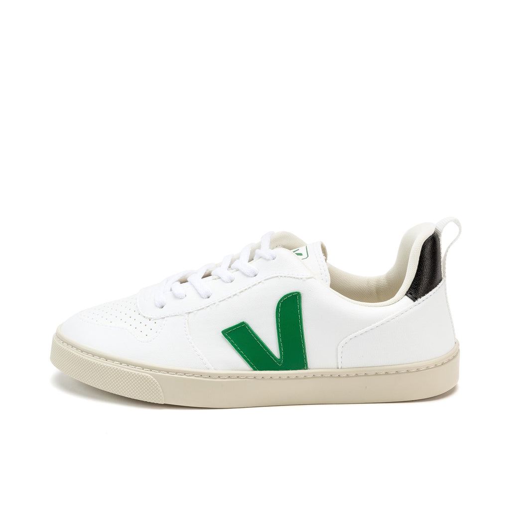 Deportiva blanco/esmeralda con cordón SMALLV10 de Veja - SMALLV10-476-1.jpg