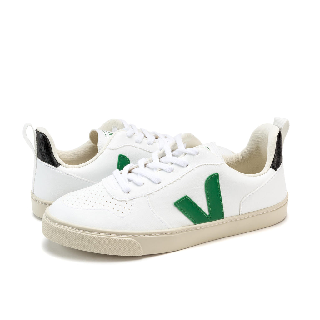Deportiva blanco/esmeralda con cordón SMALLV10 de Veja - SMALLV10-476-2.jpg