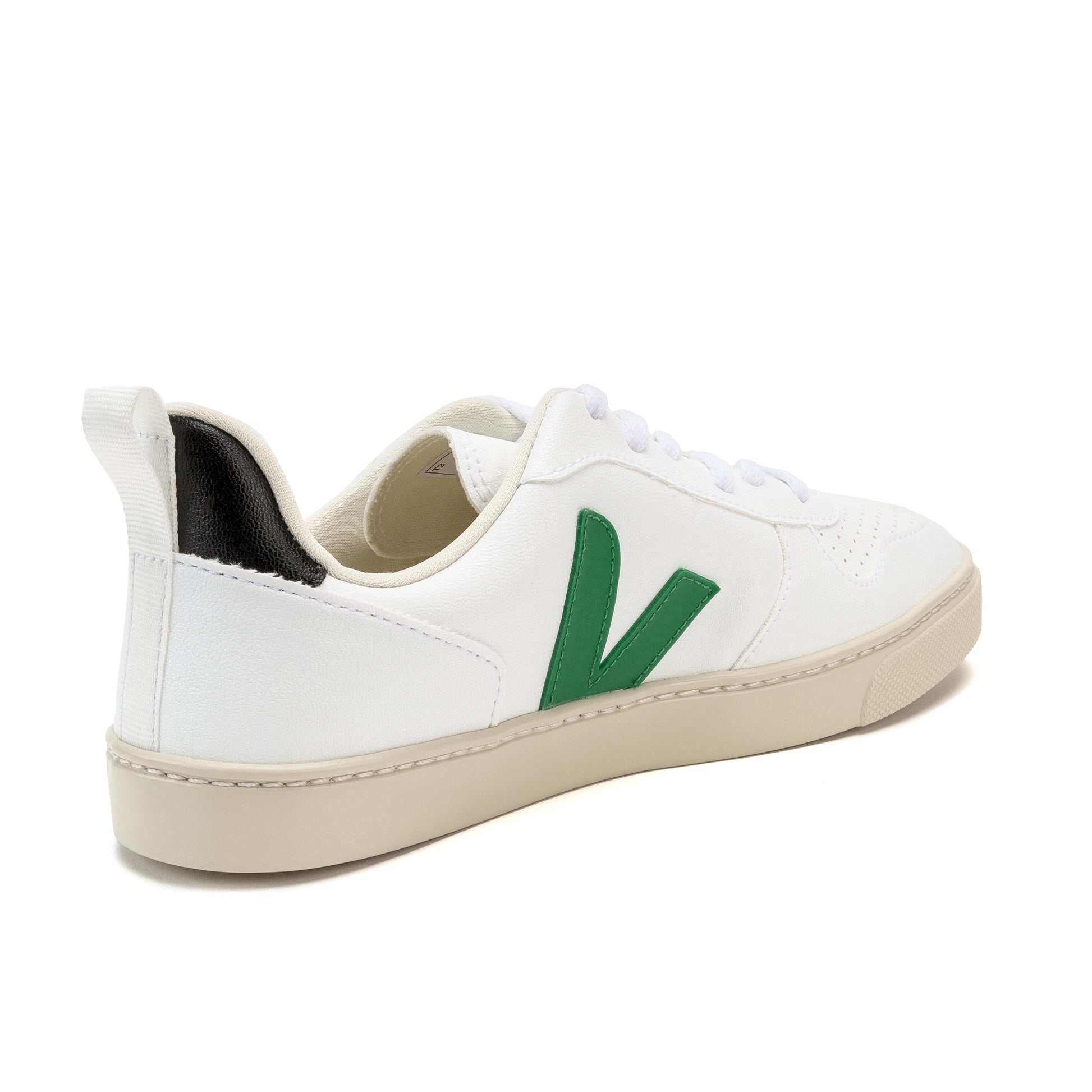 Deportiva blanco/esmeralda con cordón SMALLV10 de Veja - SMALLV10-476-3.jpg