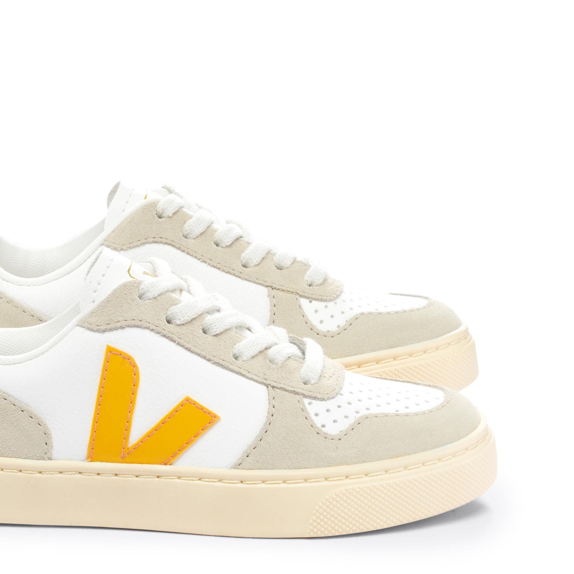 Deportiva blanco/beige/amarillo con cordón SMALLV10 Veja - SMALLV10-494-6.jpg