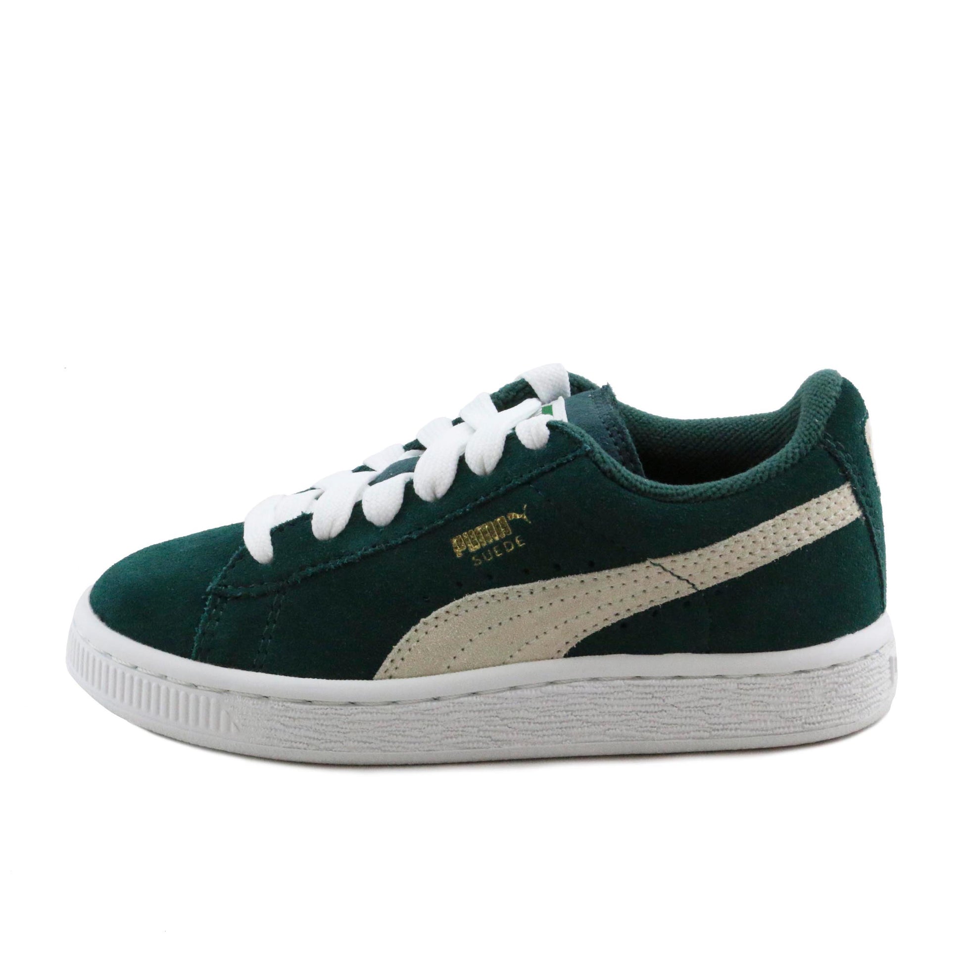 Deportiva serraje verde con cordón SUEDE de Puma - SUEDE-159-1.jpg