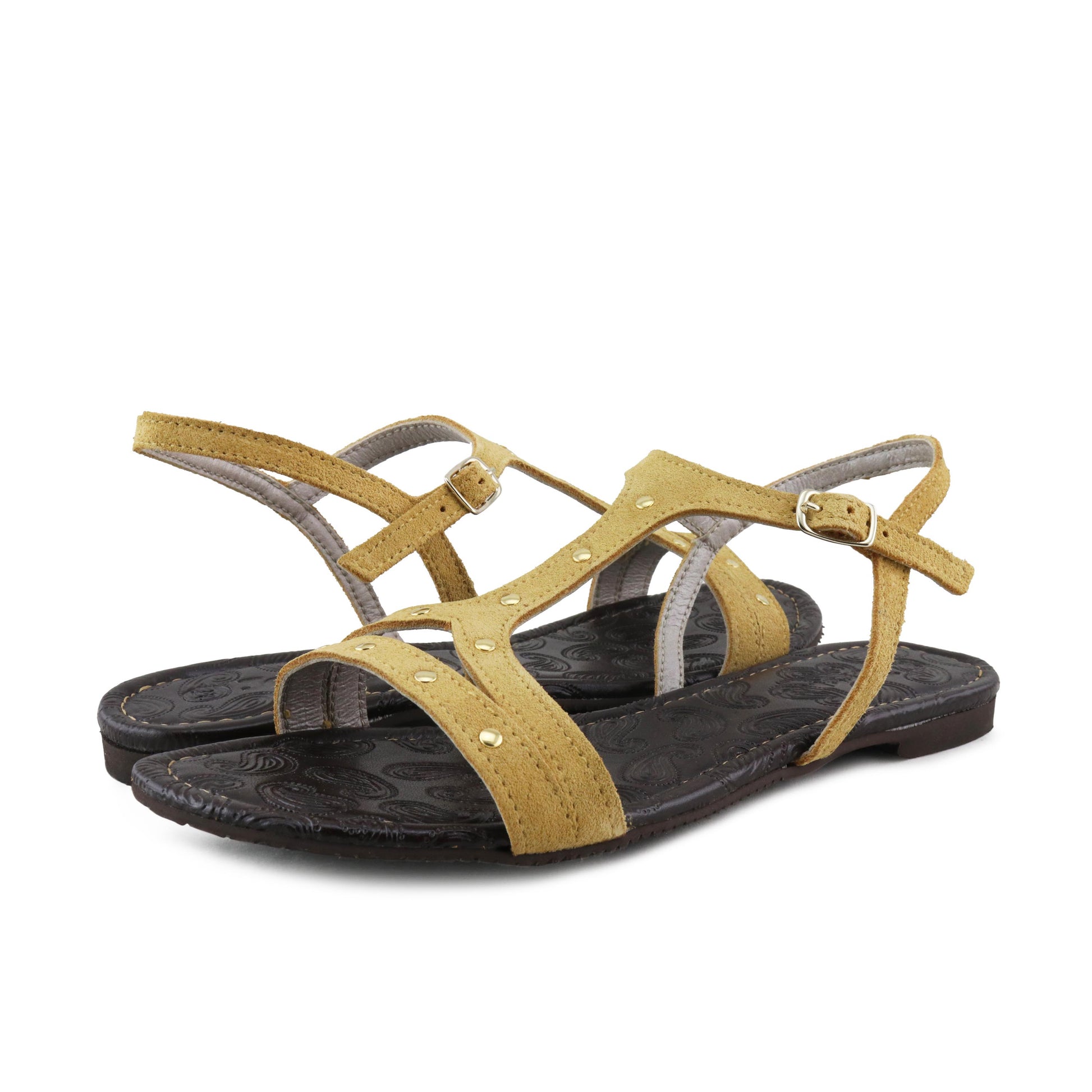 Sandalia plana mostaza con hebilla TACHASJERO Jeromín - TACHASJERO-251-2.jpg