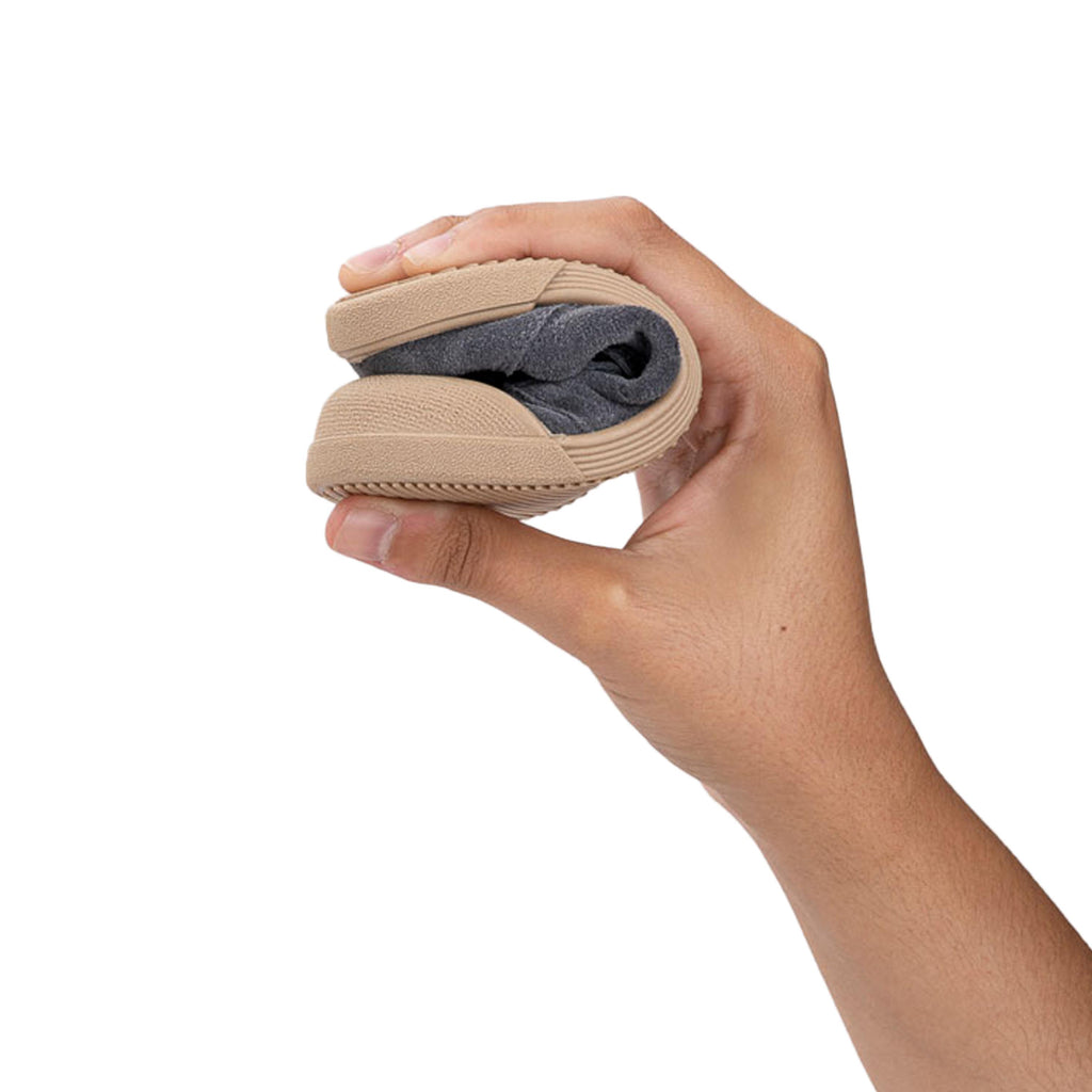 Zapatilla barefoot ante gris con velcro TENNIS Igor