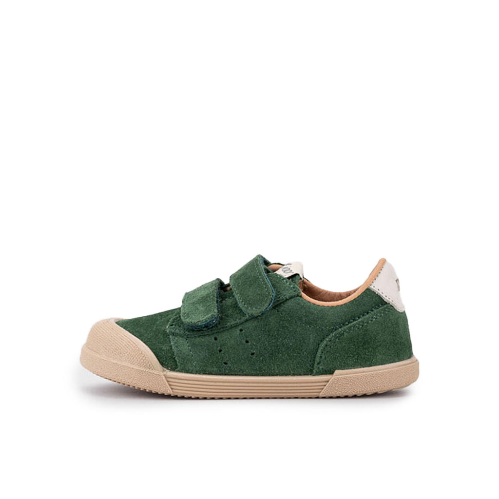 Zapatilla barefoot ante verde con velcro TENNIS Igor