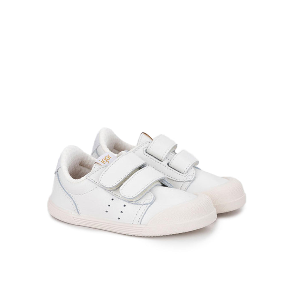 Zapatilla barefoot blanco con velcro TENNIS de Igor