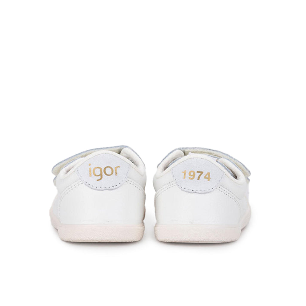 Zapatilla barefoot blanco con velcro TENNIS de Igor