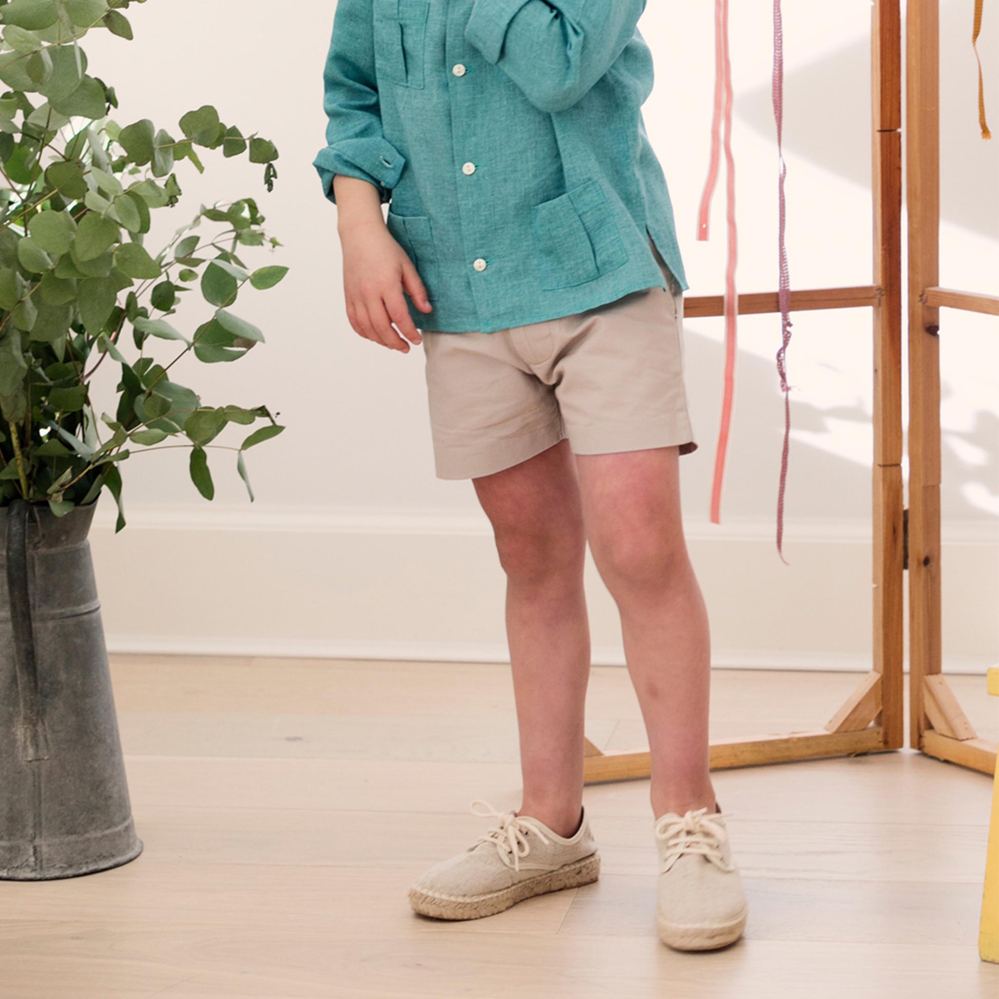 Alpargata cerrada lino beige de cordón TERRANINO Pepa&Cris - Alpargata lino beige con cordón Pepa & Cris