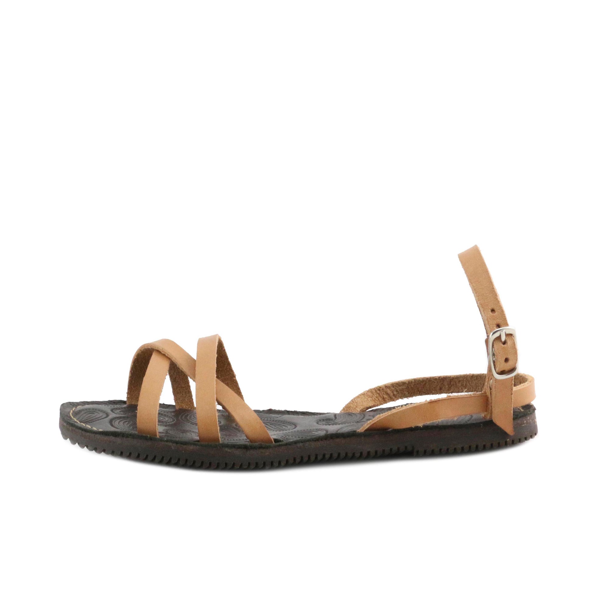 Sandalia plana cuero claro con hebilla TIRASJERO Jeromín - TIRASJERO-54-1.jpg