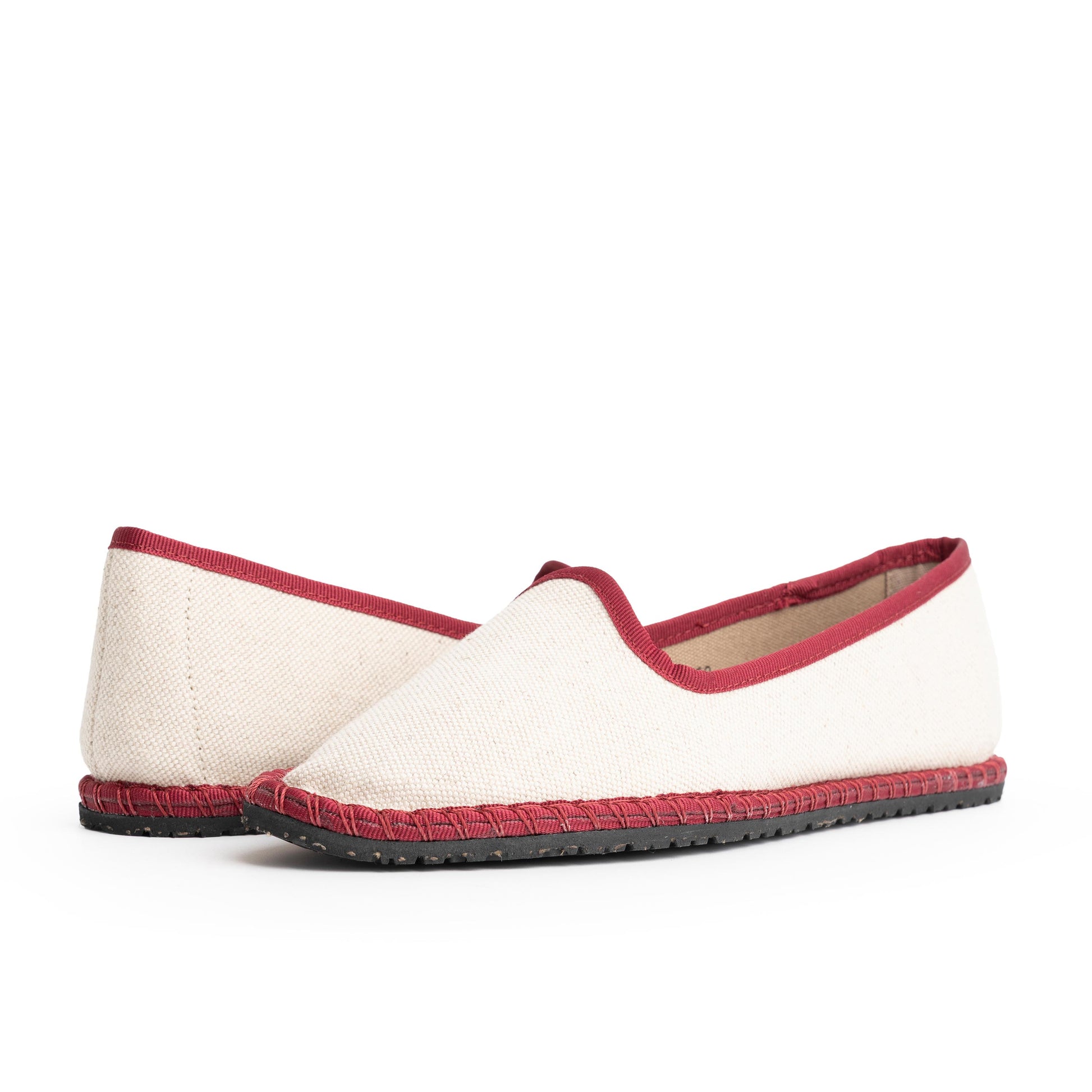 Veneciana lino beige/burdeos TOP Pepa & Cris