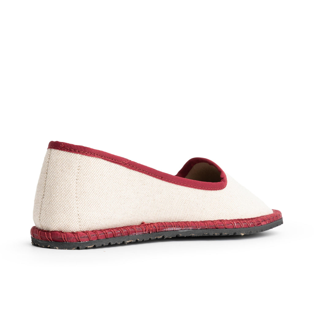 Veneciana lino beige/burdeos TOP Pepa & Cris