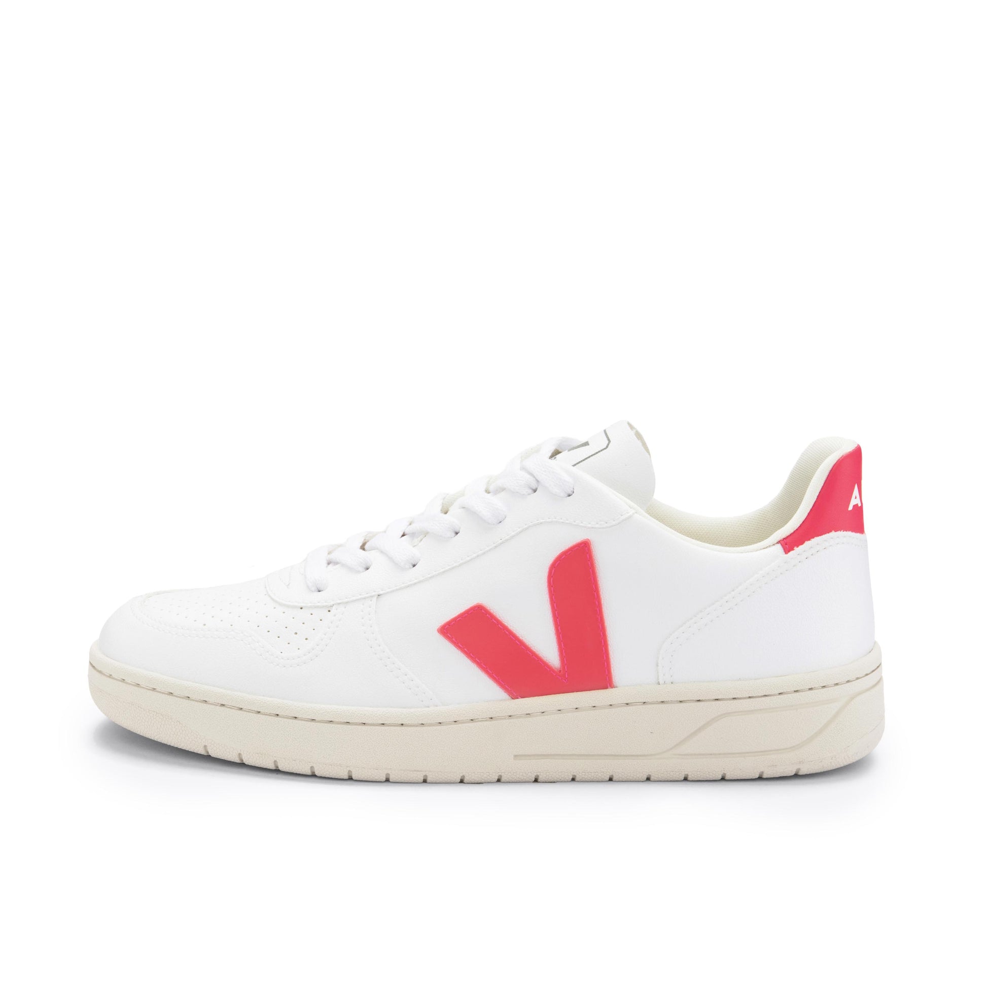 Deportiva blanco/naranja con cordón V10 de Veja - V10-224-1.jpg
