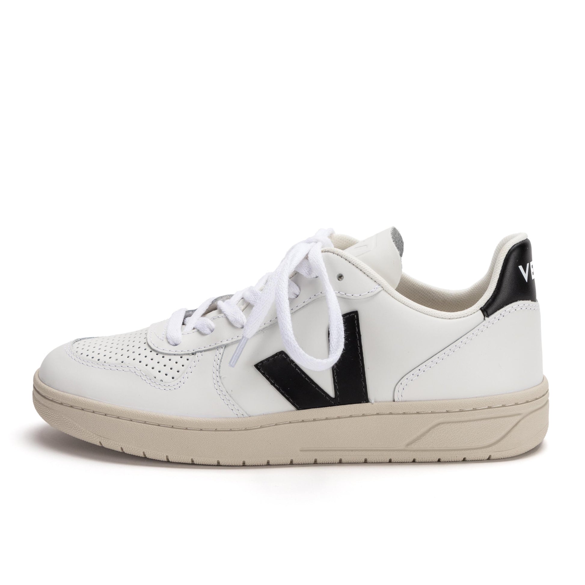 Deportiva blanco/negro con cordón V10 de Veja - V10-385-1.jpg