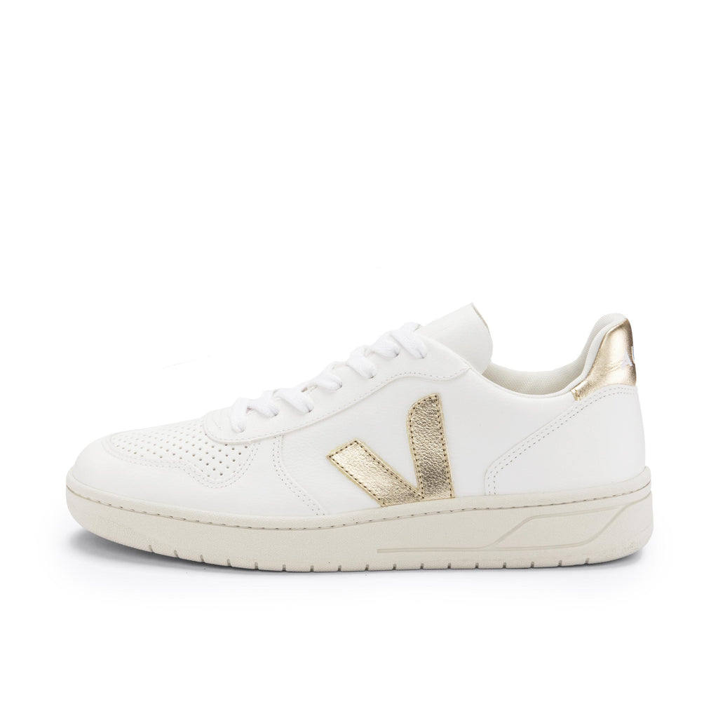 Deportiva blanco/oro con cordón V10 de Veja - V10-391-1.jpg