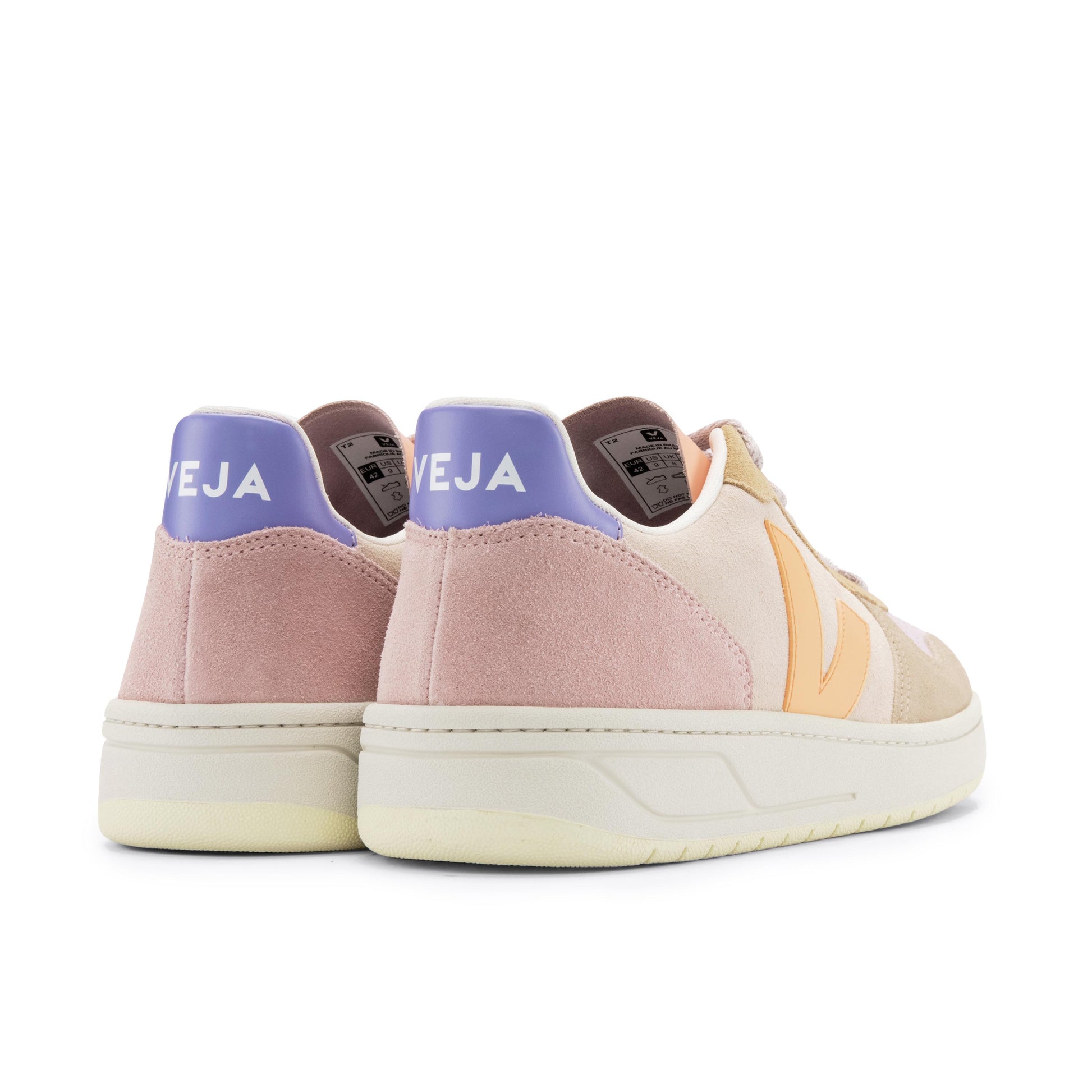 Deportiva melocotón/lila con cordón V10 de Veja - V10-483-2.jpg