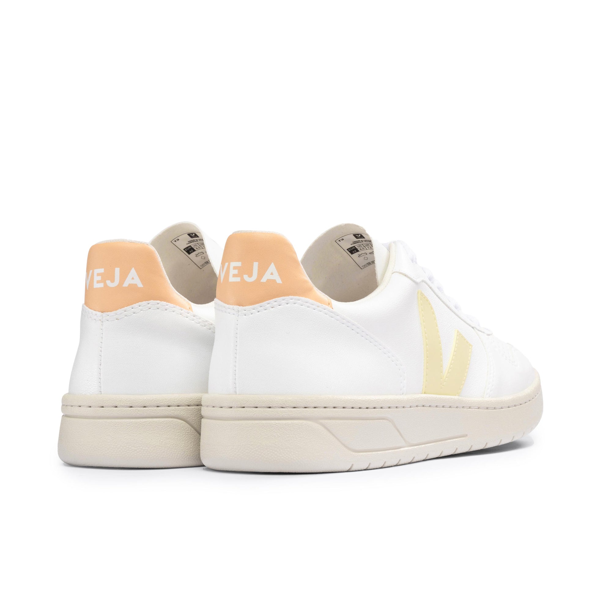 Deportiva blanco/amarillo/melocotón con cordón V10 Veja - V10-493-2.jpg