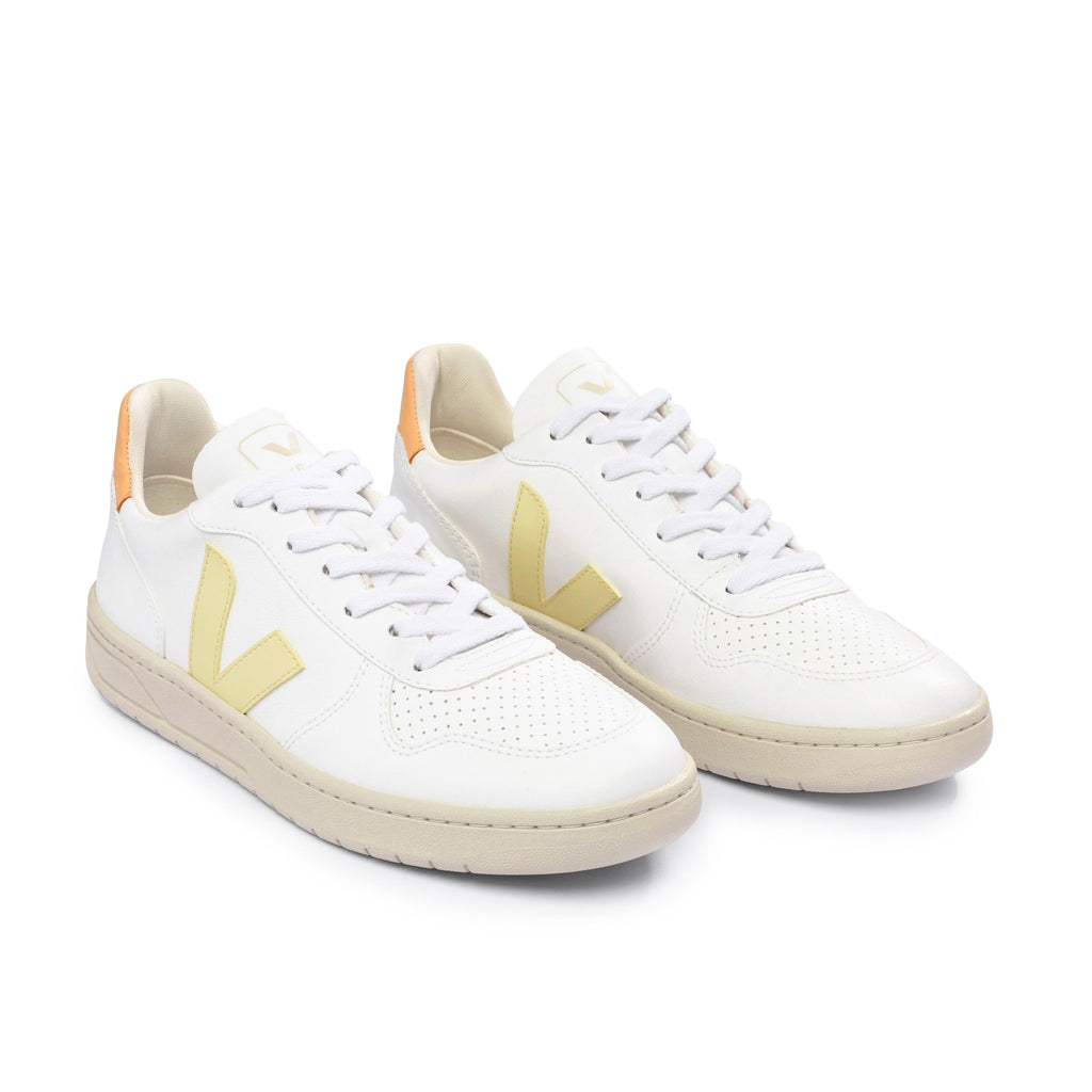 Deportiva blanco/amarillo/melocotón con cordón V10 Veja - V10-493-3.jpg