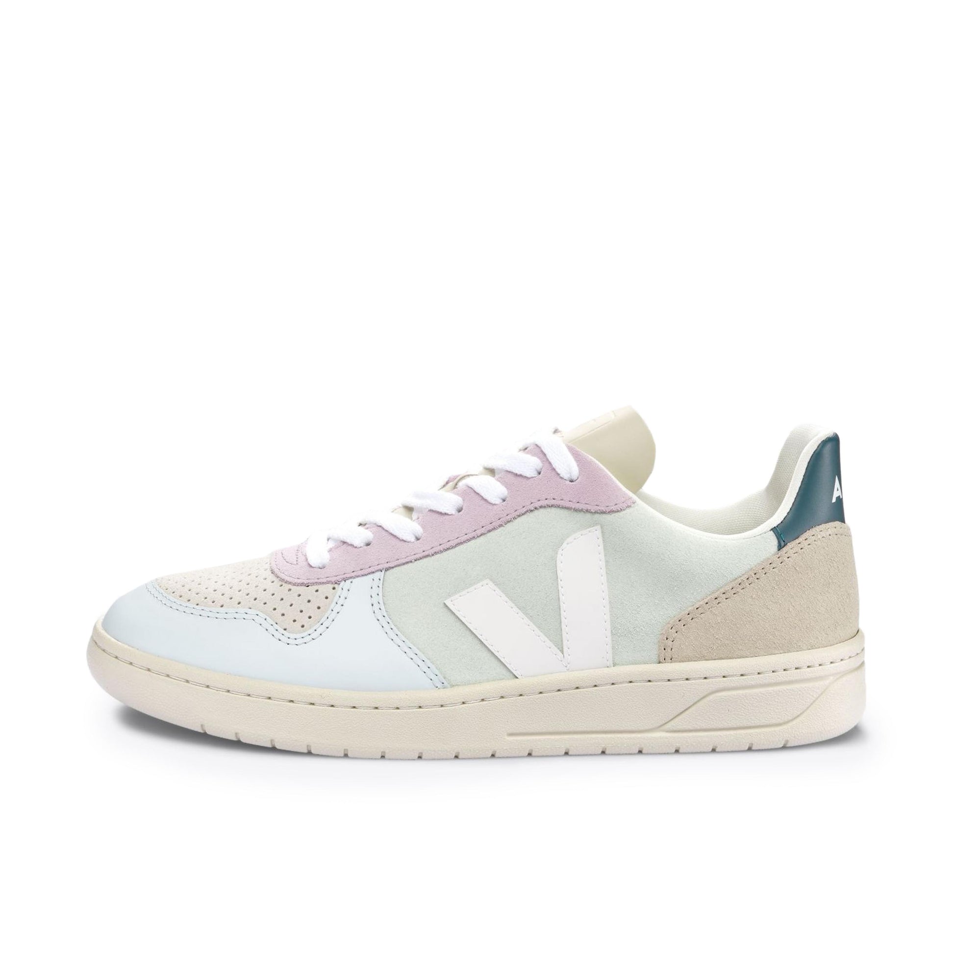 Deportiva jade multicolor con cordón V10 de Veja - V10-495-1.jpg