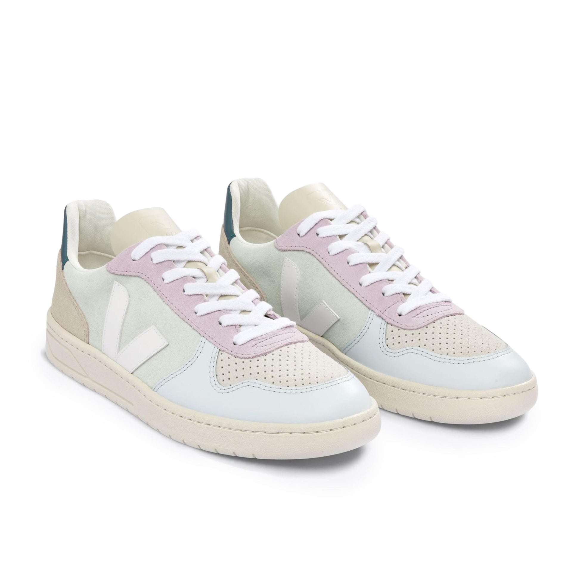 Deportiva jade multicolor con cordón V10 de Veja - V10-495-3.jpg