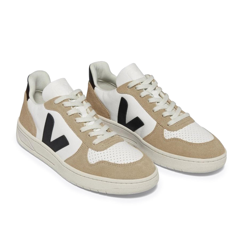 Deportiva blanco/negro/beige con cordón V10 de Veja - V10-511-3.jpg