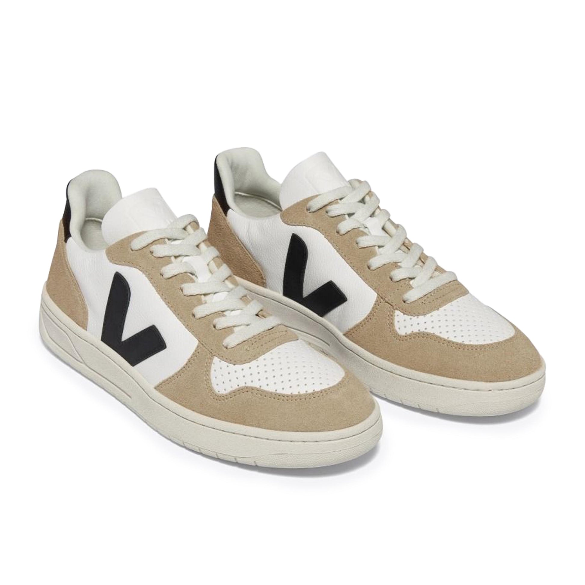 Deportiva blanco/negro/beige con cordón V10 de Veja - V10-511-3.jpg