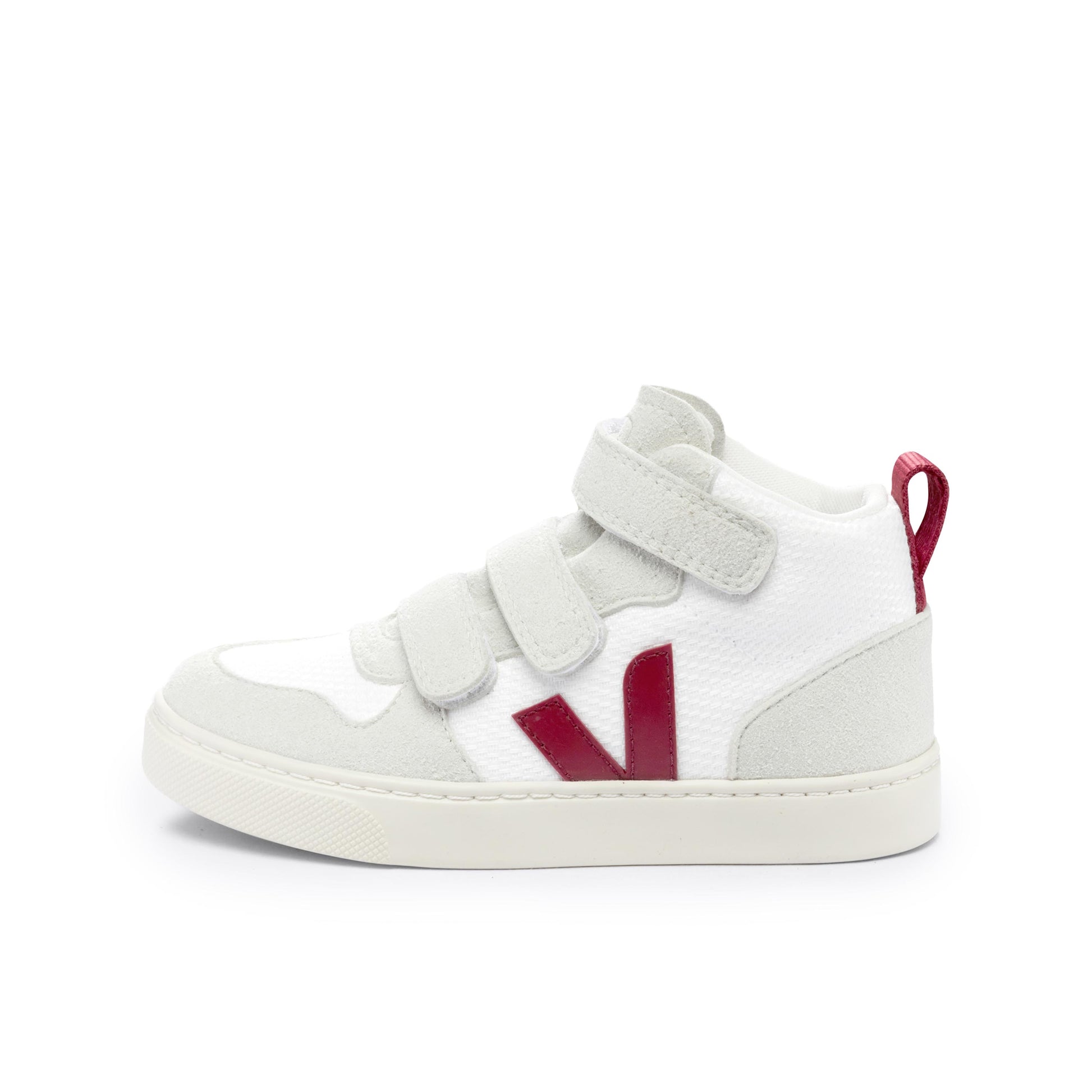 Bota blanco/burdeos con velcro V10MIDVEL de Veja - V10MIDVEL-384-1.jpg