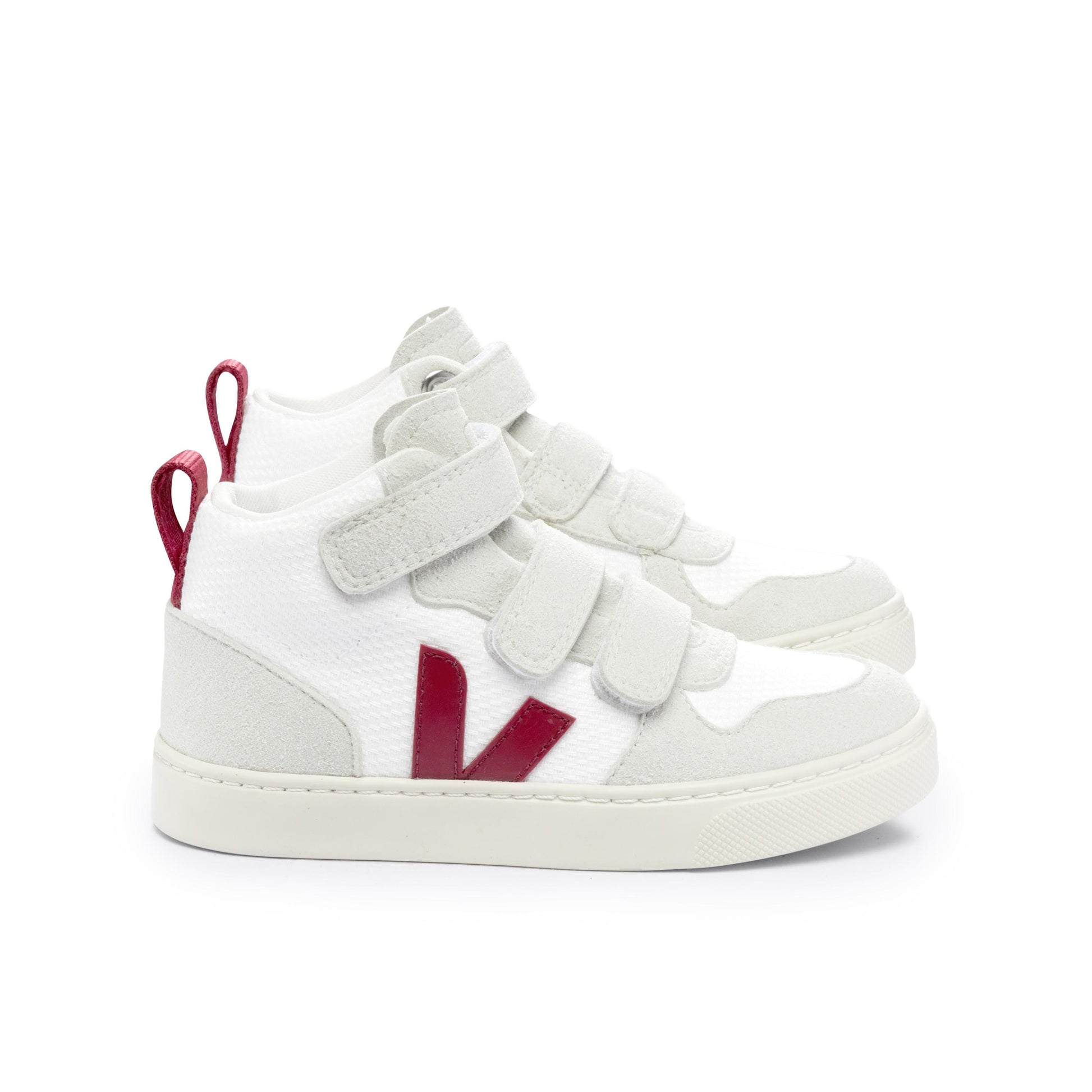 Bota blanco/burdeos con velcro V10MIDVEL de Veja - V10MIDVEL-384-5.jpg